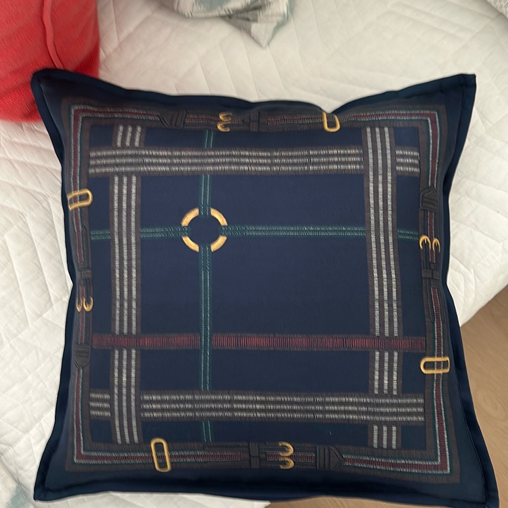 Ralph Lauren “Ledbury” 20x20 silk pillow